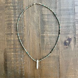 Turquoise crystal necklace